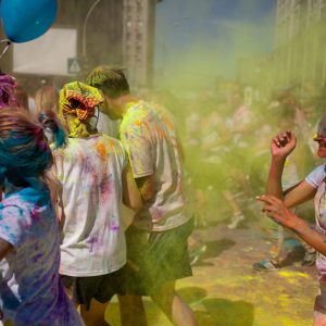 kyiv-ukraine-june-10-2018-girls-men-festival-sprinkle-each-other-with-colored-paints